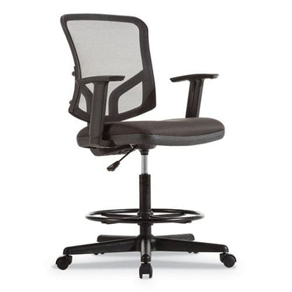 Alera Alera Everyday Task Stool Fabric Seat Mesh Back Supports Up To 275 Lb 20.9 To 29.6 Seat Height Black - Office - Alera®