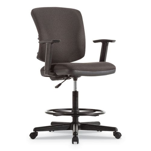 Alera Alera Everyday Task Stool Fabric Seat/back Supports Up To 275 Lb 20.9 To 29.6 Seat Height Black - Office - Alera®