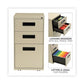Alera File Pedestal Left Or Right 3-drawers: Box/box/file Legal/letter Putty 14.96 X 19.29 X 27.75 - Furniture - Alera®