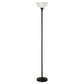 Alera Floor Lamp 71 High Translucent Plastic Shade 11.25w X 11.25d X 71h Matte Black - Furniture - Alera®