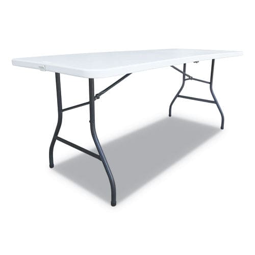 Alera Fold-in-half Resin Folding Table Rectangular 72w X 29.63d X 29.25h White - Furniture - Alera®
