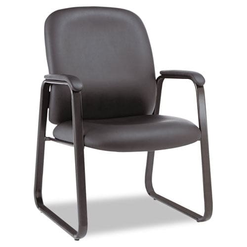 Alera Alera Genaro Bonded Leather High-back Guest Chair 24.60 X 24.80 X 36.61 Black Seat Black Back Black Base - Furniture - Alera®