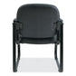 Alera Alera Genaro Series Faux Leather Half-back Sled Base Guest Chair 25 X 24.80 X 33.66 Black Seat Black Back Black Base - Furniture -