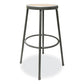 Alera Industrial Metal Shop Stool Backless Supports Up To 300 Lb 30 Seat Height Brown Seat Gray Base - Office - Alera®