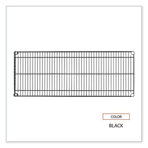 Alera Industrial Wire Shelving Extra Wire Shelves 48w X 18d Black 2 Shelves/carton - Furniture - Alera®