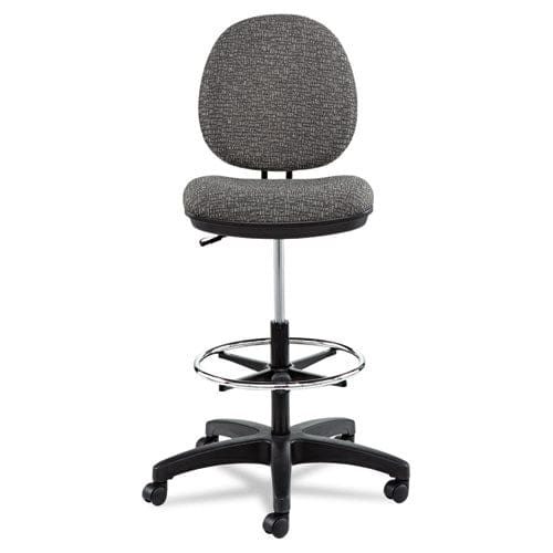 Alera Alera Interval Series Swivel Task Stool Supports 275 Lb 23.93 To 34.53 Seat Height Graphite Gray Seat/back Black Base - Office -