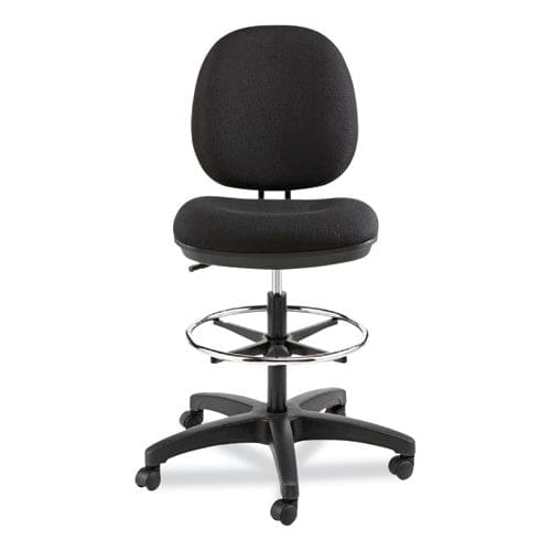 Alera Alera Interval Series Swivel Task Stool Supports Up To 275 Lb 23.93 To 34.53 Seat Height Black Fabric - Office - Alera®