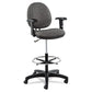 Alera Alera Interval Series Swivel Task Stool Supports Up To 275 Lb 23.93 To 34.53 Seat Height Black Fabric - Office - Alera®