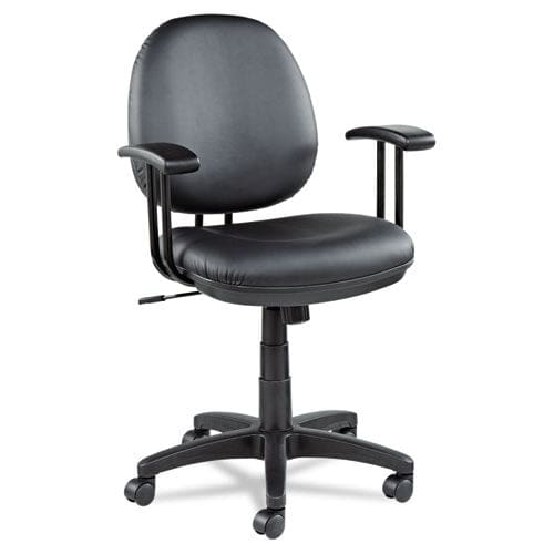 Alera Alera Interval Series Swivel/tilt Task Chair Bonded Leather Seat/back Up To 275 Lb 18.11 To 23.22 Seat Height Black - Furniture -