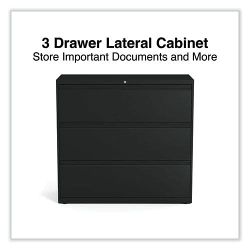 Alera Lateral File 3 Legal/letter/a4/a5-size File Drawers Black 42 X 18.63 X 40.25 - Furniture - Alera®