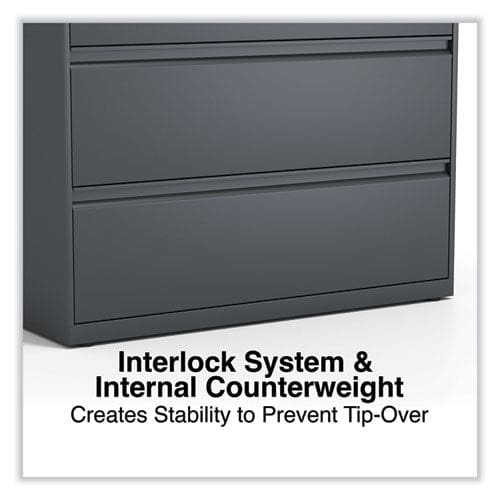 Alera Lateral File 4 Legal/letter/a4/a5-size File Drawers Charcoal 42 X 18.63 X 52.5 - Furniture - Alera®