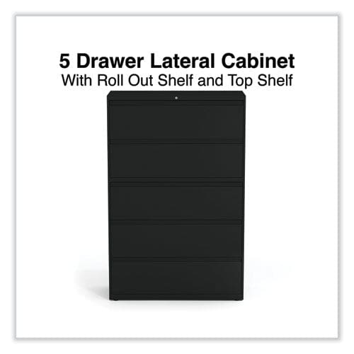 Alera Lateral File 5 Legal/letter/a4/a5-size File Drawers Black 42 X 18.63 X 67.63 - Furniture - Alera®