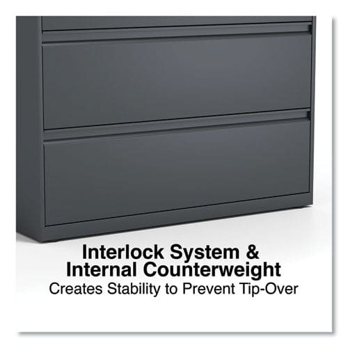 Alera Lateral File 5 Legal/letter/a4/a5-size File Drawers Charcoal 42 X 18.63 X 67.63 - Furniture - Alera®