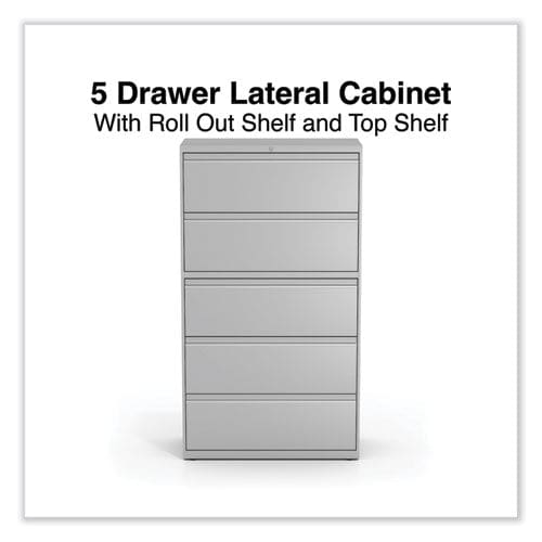 Alera Lateral File 5 Legal/letter/a4/a5-size File Drawers Light Gray 36 X 18.63 X 67.63 - Furniture - Alera®