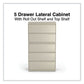Alera Lateral File 5 Legal/letter/a4/a5-size File Drawers Putty 36 X 18.63 X 67.63 - Furniture - Alera®