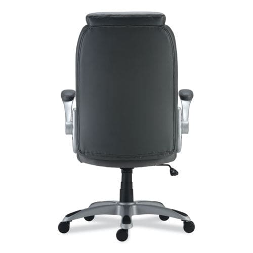 Alera Alera Leithen Bonded Leather Midback Chair Supports Up To 275 Lb Gray Seat/back Silver Base - Furniture - Alera®