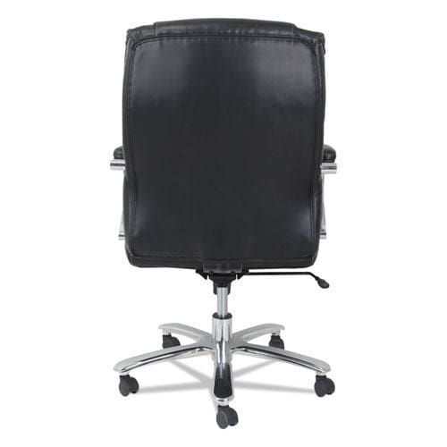 Alera Alera Maxxis Series Big/tall Bonded Leather Chair Supports 450 Lb 21.26 To 25 Seat Height Black Seat/back Chrome Base - Furniture -