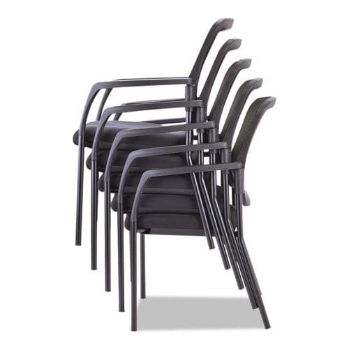 Alera Alera Mesh Guest Stacking Chair 26 X 25.6 X 36.2 Black Seat Black Back Black Base - Furniture - Alera®