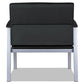 Alera Alera Metalounge Series Bariatric Guest Chair 30.51 X 26.96 X 33.46 Black Seat Black Back Silver Base - Furniture - Alera®
