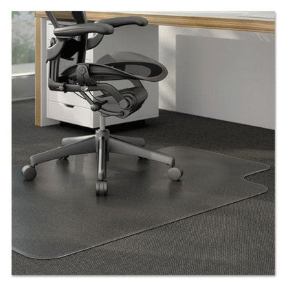 Alera Moderate Use Studded Chair Mat For Low Pile Carpet 45 X 53 Wide Lipped Clear - Furniture - Alera®