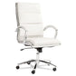 Alera Alera Neratoli High-back Slim Profile Chair Faux Leather 275 Lb Cap 17.32 To 21.25 Seat Height White Seat/back Chrome - Furniture -
