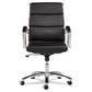 Alera Alera Neratoli Mid-back Slim Profile Chair Faux Leather Supports Up To 275 Lb Black Seat/back Chrome Base - Furniture - Alera®