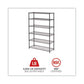 Alera Nsf Certified 6-shelf Wire Shelving Kit 48w X 18d X 72h Black Anthracite - Office - Alera®