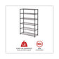 Alera Nsf Certified 6-shelf Wire Shelving Kit 48w X 18d X 72h Black - Office - Alera®