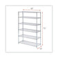 Alera Nsf Certified 6-shelf Wire Shelving Kit 48w X 18d X 72h Silver - Office - Alera®