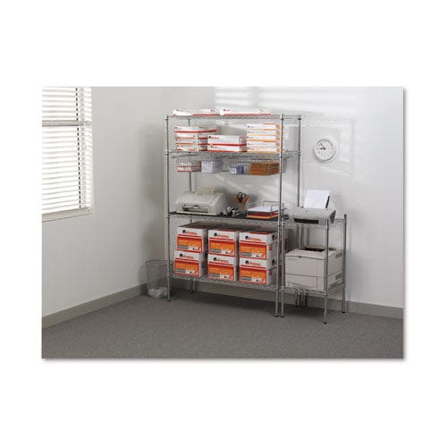 Alera Nsf Certified Industrial Four-shelf Wire Shelving Kit 48w X 24d X 72h Silver - Office - Alera®