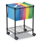 Alera One-tier File Cart For Side-to-side Filing Metal 1 Shelf 1 Bin 24 X 14 X 21 Black - Furniture - Alera®