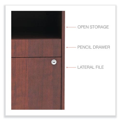 Alera Alera Open Office Desk Series Low File Cabinet Credenza 2-drawer: Pencil/file Legal/letter 1 Shelf,cherry,29.5x19.13x22.88 - Furniture