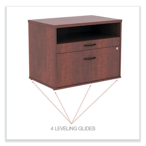 Alera Alera Open Office Desk Series Low File Cabinet Credenza 2-drawer: Pencil/file Legal/letter 1 Shelf,cherry,29.5x19.13x22.88 - Furniture