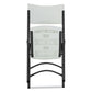 Alera Premium Molded Resin Folding Chair Supports Up To 250 Lb 17.52 Seat Height White Seat White Back Dark Gray Base - Furniture - Alera®