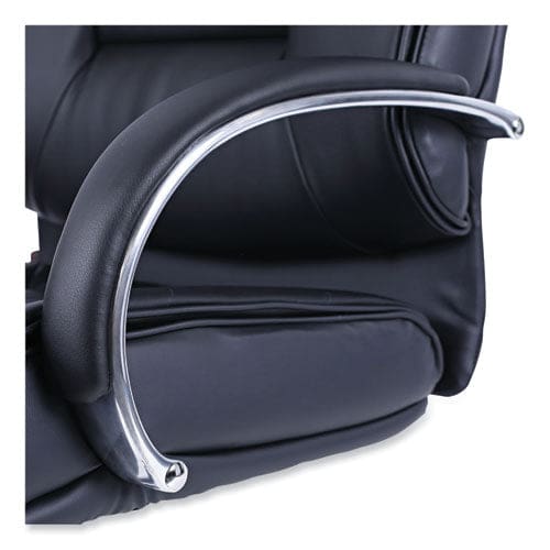 Alera Alera Ravino Big/tall High-back Bonded Leather Chair Headrest Supports 450 Lb 20.07 To 23.74 Seat Black Chrome Base - Furniture -