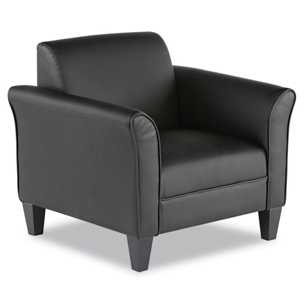 Alera Reception Lounge Series Leather Club Chair Black - Guest & Reception Furniture - Alera
