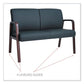 Alera Alera Reception Lounge Series Wood Loveseat 44.88w X 26.13d X 33h Black/mahogany - Furniture - Alera®