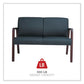 Alera Alera Reception Lounge Series Wood Loveseat 44.88w X 26.13d X 33h Black/mahogany - Furniture - Alera®