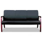 Alera Alera Reception Lounge Wl 3-seat Sofa 65.75w X 26d.13 X 33h Black/mahogany - Furniture - Alera®