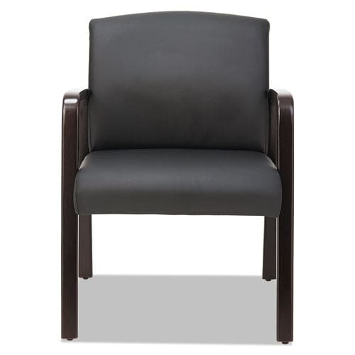 Alera Alera Reception Lounge Wl Series Guest Chair 24.21 X 24.8 X 32.67 Black Seat Black Back Espresso Base - Furniture - Alera®