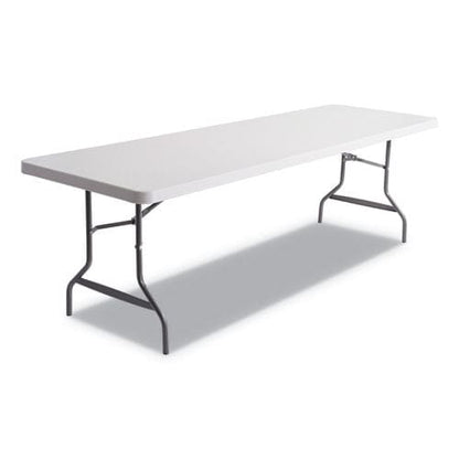 Alera Resin Rectangular Folding Table Square Edge 96w X 30d X 29h Platinum - Furniture - Alera®