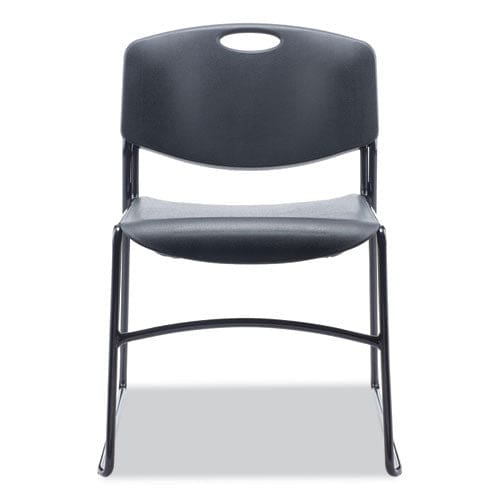 Alera Alera Resin Stacking Chair Supports Up To 275 Lb 18.50 Seat Height Black Seat Black Back Black Base 4/carton - Furniture - Alera®