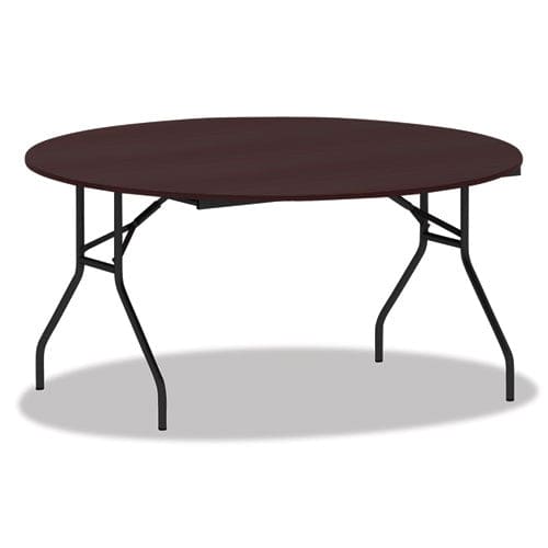 Alera Round Wood Folding Table 59 Diameter X 29.13h Mahogany - Furniture - Alera®