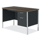 Alera Single Pedestal Steel Desk 45.25 X 24 X 29.5 Mocha/black - Office - Alera®