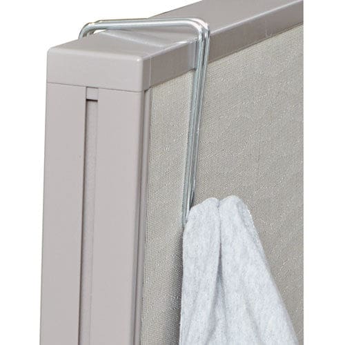 Alera Single Sided Partition Garment Hook Steel 0.5 X 3.13 X 4.75 Over-the-door/over-the-panel Mount Silver 2/pack - Furniture - Alera®
