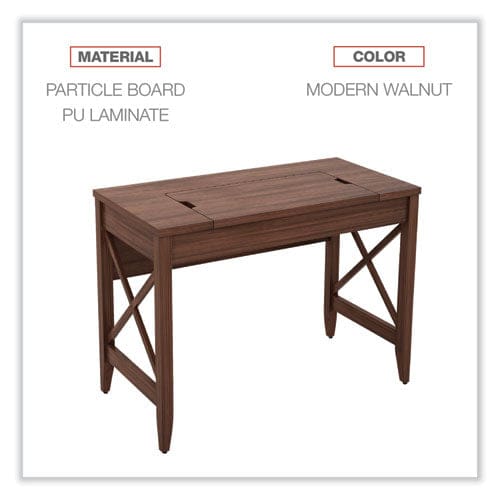Alera Sit-to-stand Table Desk 47.25 X 23.63 X 29.5 To 43.75 Modern Walnut - Furniture - Alera®