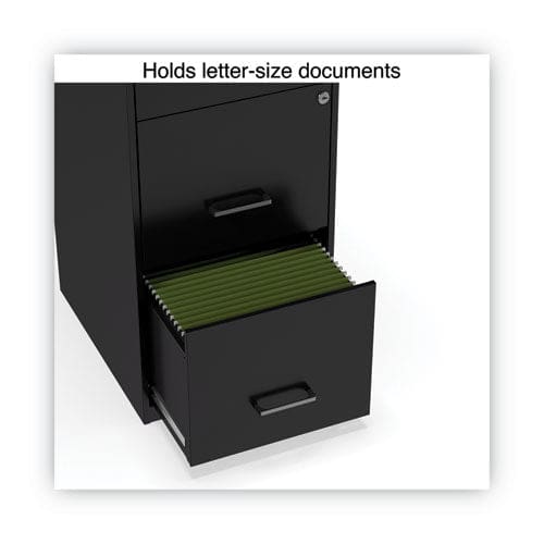 Alera Soho Vertical File Cabinet 3 Drawers: File/file/file Letter Black 14 X 18 X 34.9 - Furniture - Alera®