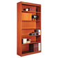 Alera Square Corner Wood Bookcase Six-shelf 35.63w X 11.81d X 71.73h Medium Cherry - Furniture - Alera®