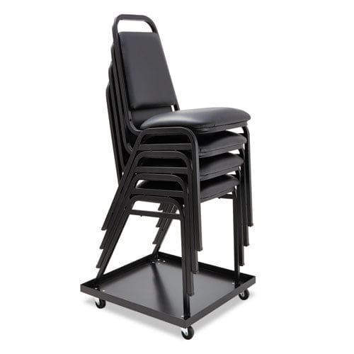 Alera Stacking Chair Dolly Metal 320 Lb Capacity 22.44 X 22.44 X 3.93 Black - Janitorial & Sanitation - Alera®