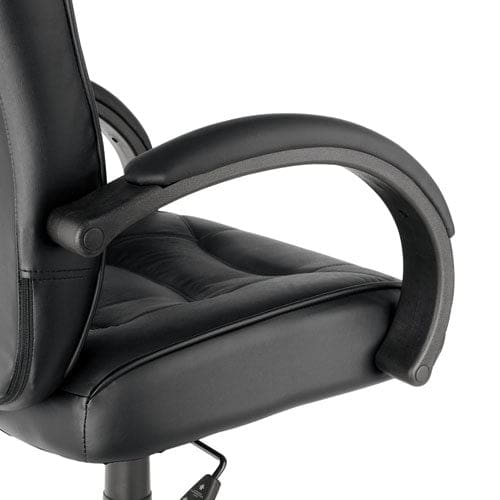 Alera Alera Strada Series High-back Swivel/tilt Top-grain Leather Chair Supports Up To 275 Lb 17.91 To 21.85 Seat Height Black - Furniture -